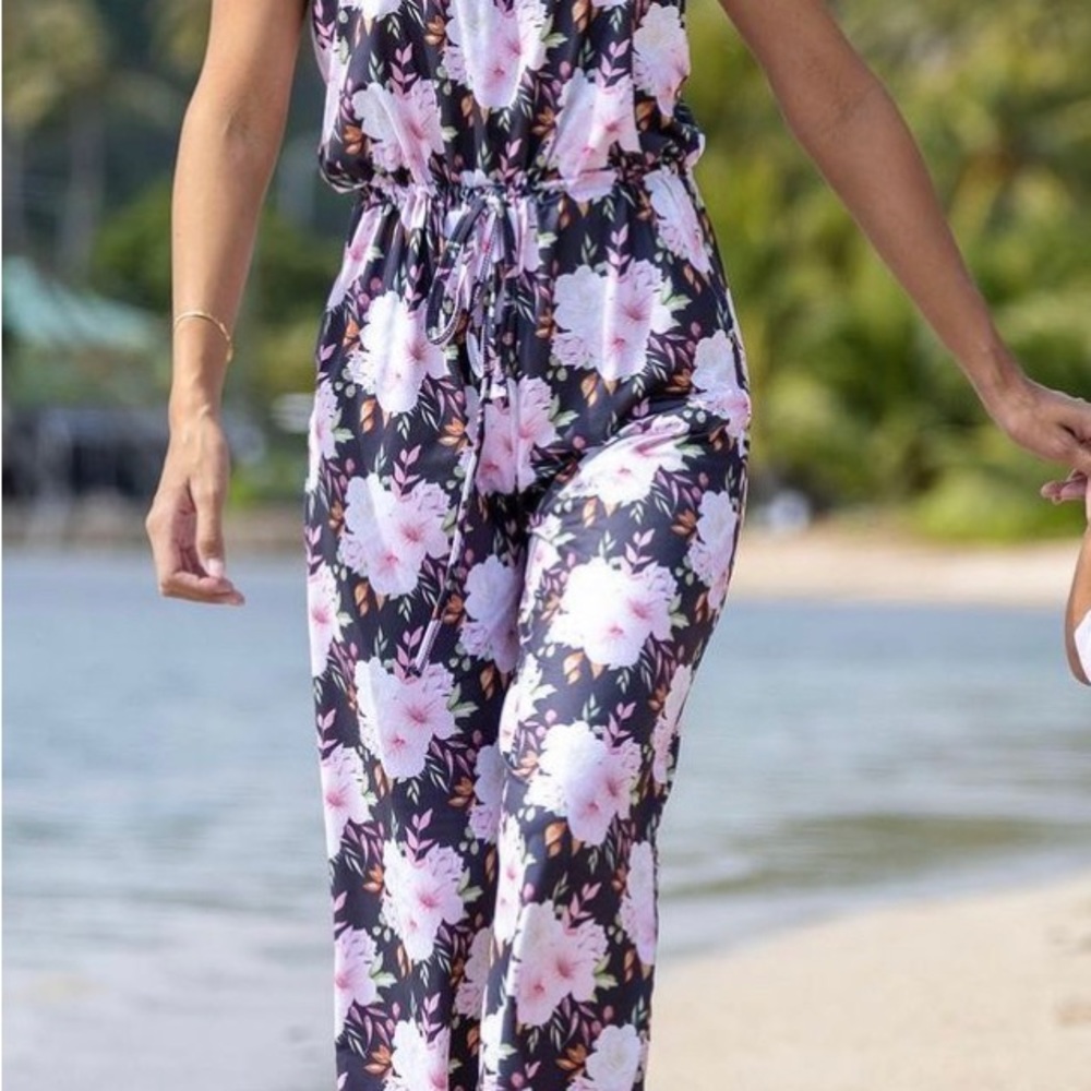 Hawaiian Print Jumpsuit